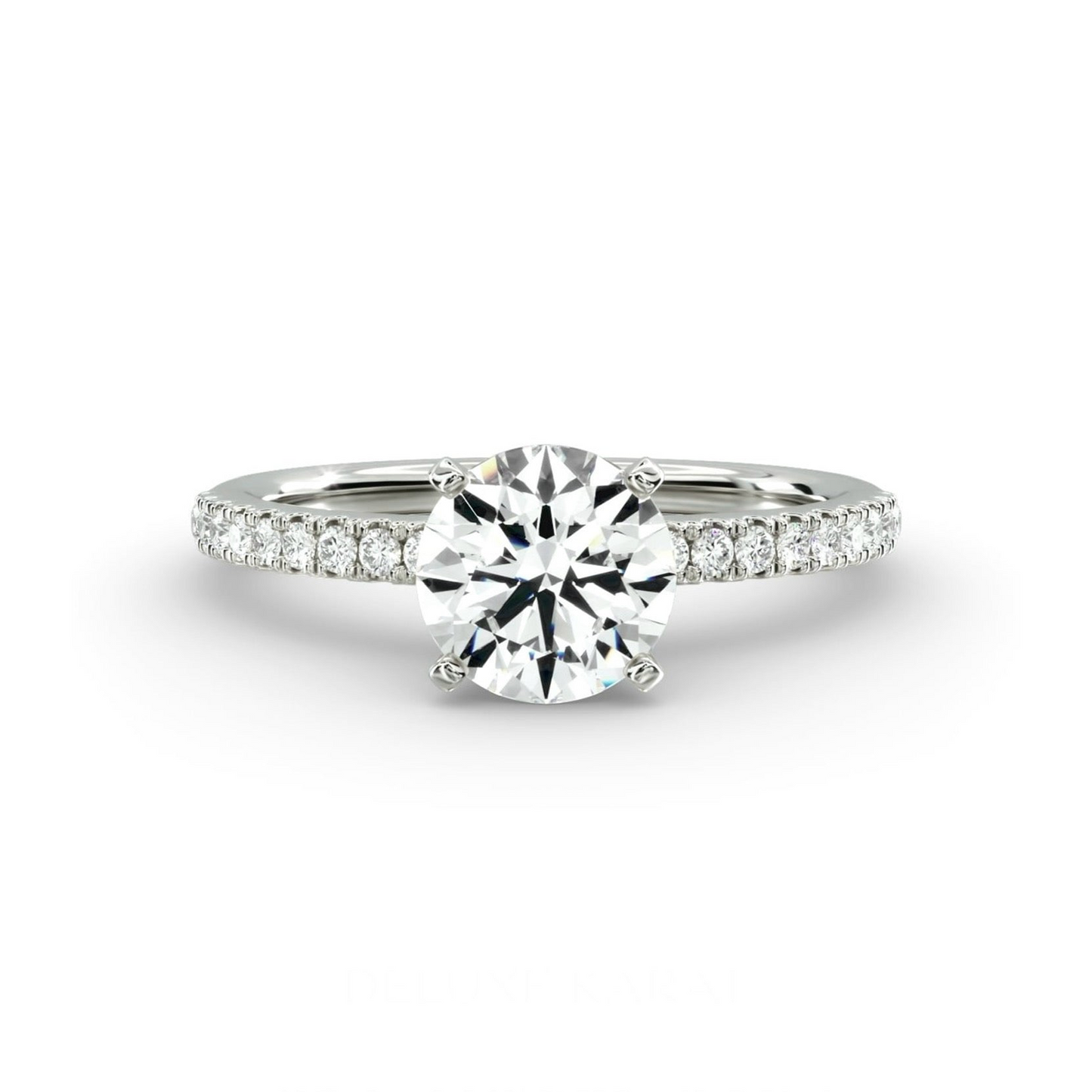 0.90 Ct. 14K White Gold Diamond Engagement Ring