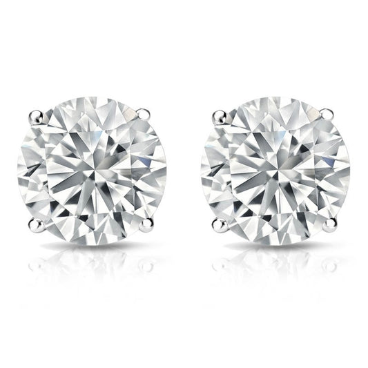 1.00 Cttw. 14K White Gold Diamond Stud Earrings