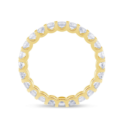 14K Yellow Gold Diamond Eternity Wedding Ring