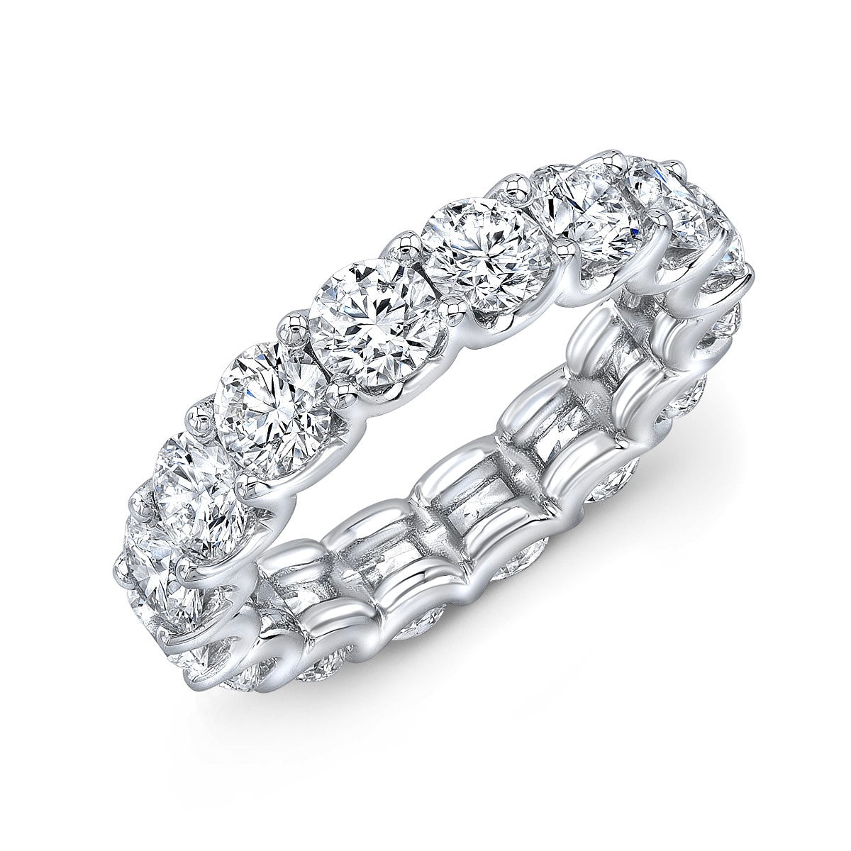 14K White Gold Diamond Eternity Wedding Ring