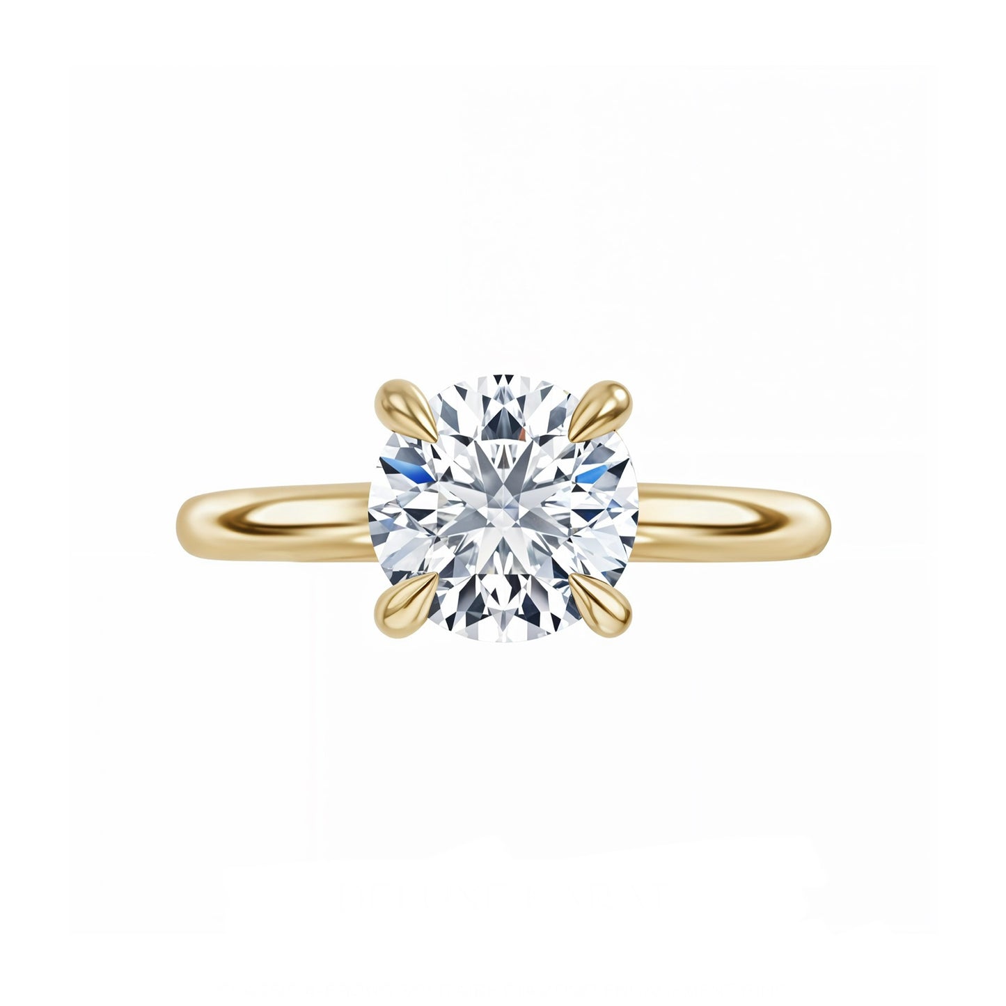 2.01 Ct. 14K Yellow Gold Certified Diamond Solitaire Engagement Ring