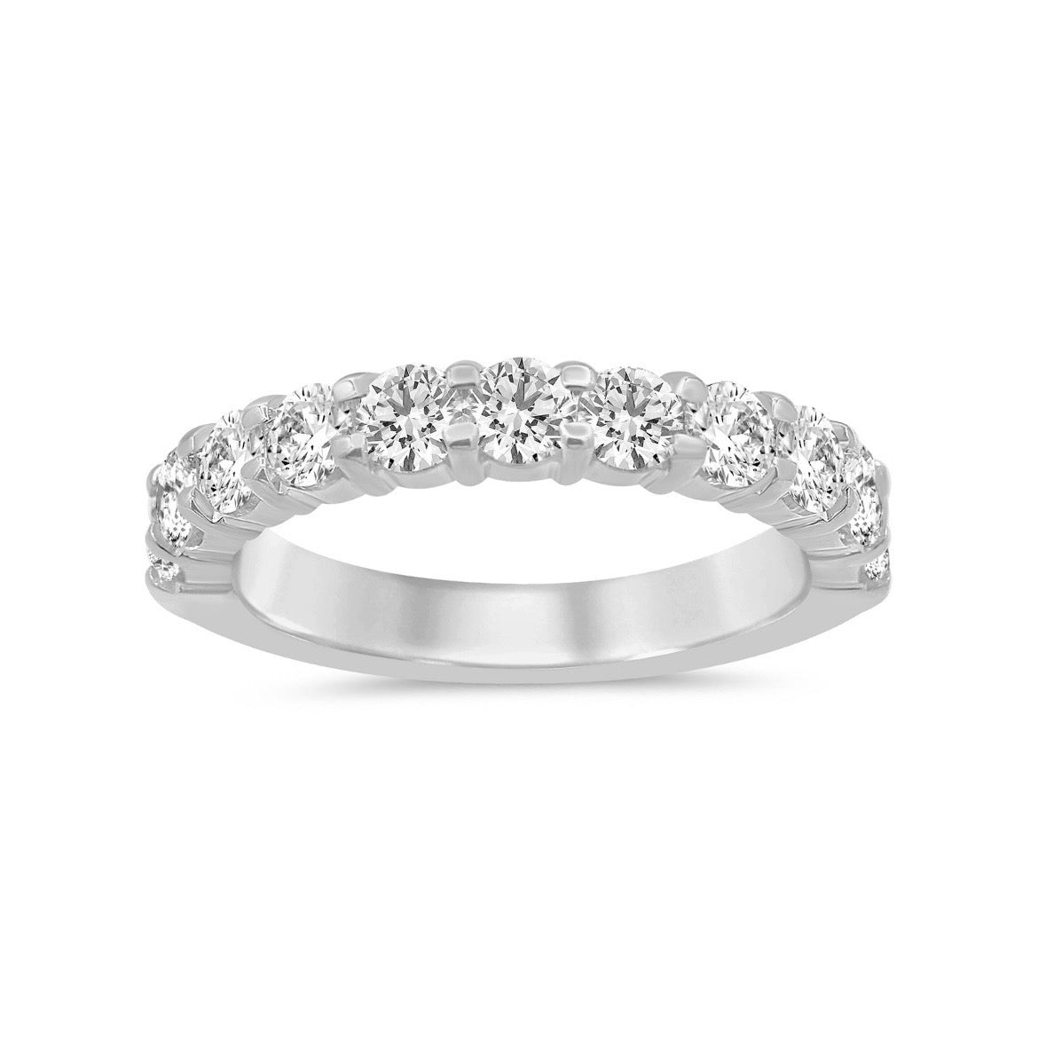 14K Gold Diamond Half Eternity Wedding Ring
