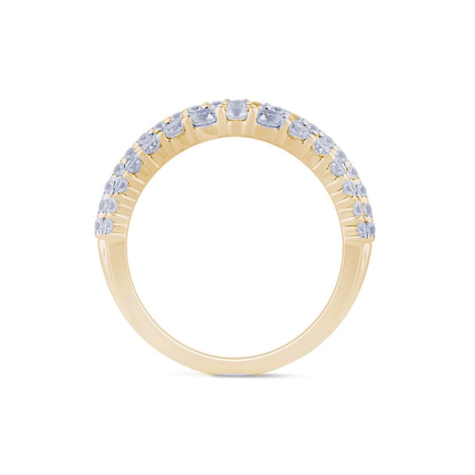 14K Yellow Gold Diamond Curve Wedding Ring