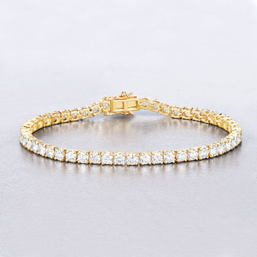 7.00 Cttw. 14K Yellow Gold Lab Grown Diamond Tennis Bracelet