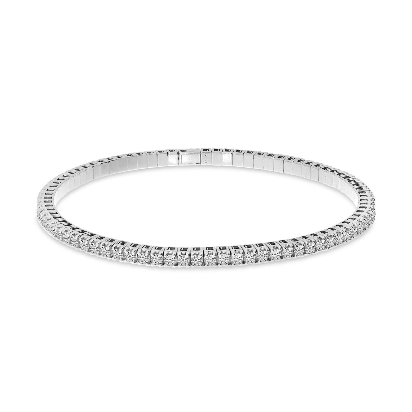 14K White Gold Diamond Tennis Bracelet