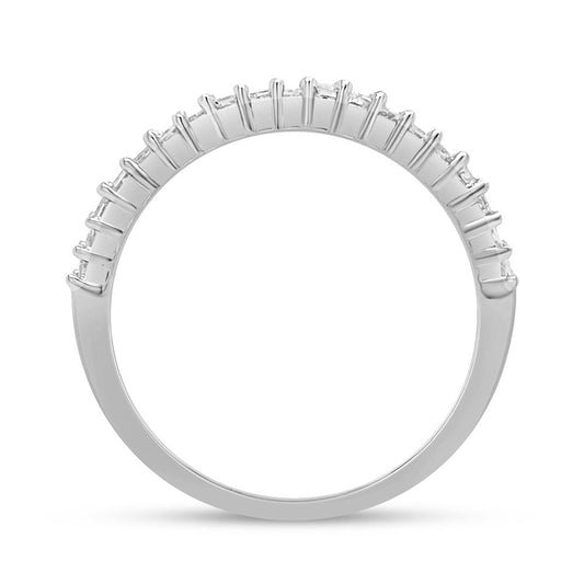 14K White Gold Diamond Baguette Wedding Ring