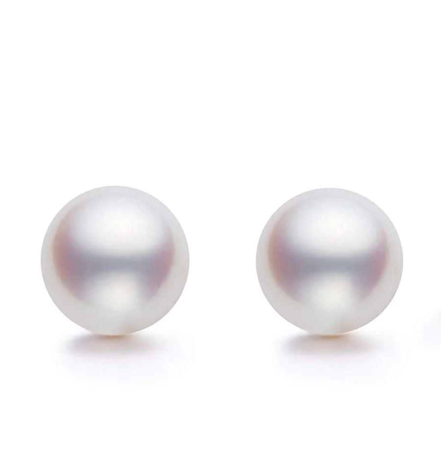14K Gold Premium Akoya Pearl Stud Earrings