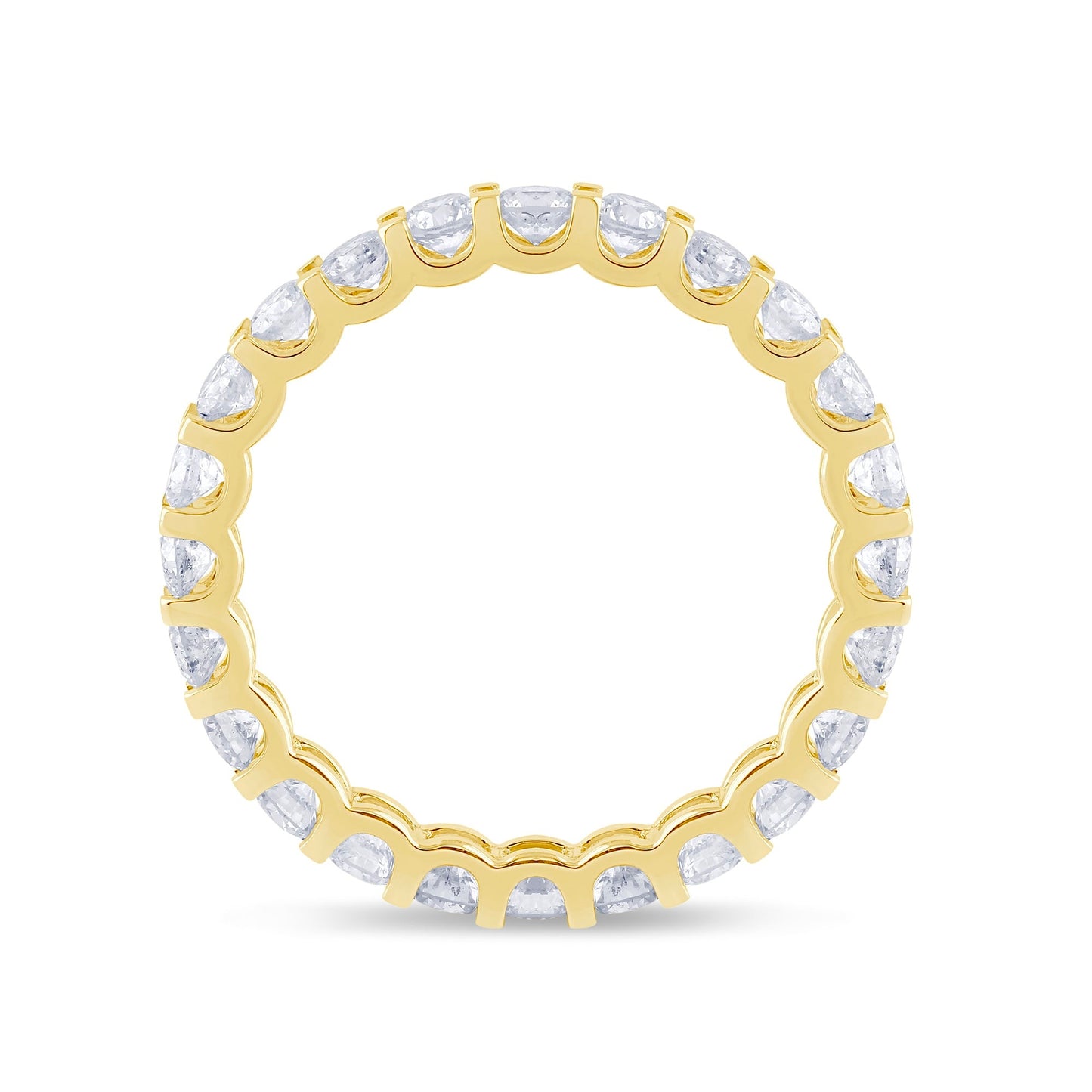 14K Yellow Gold Diamond Eternity Wedding Ring