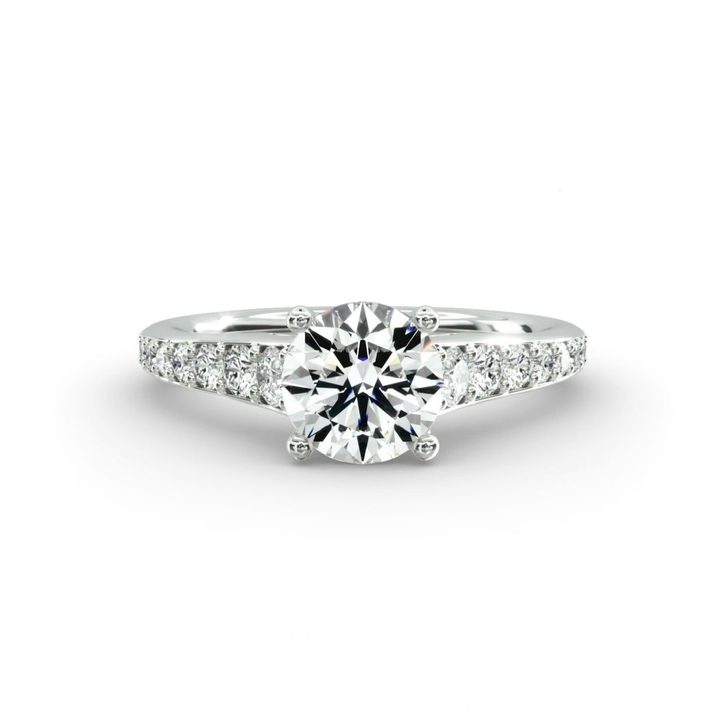 1.33 Ct. 14K White Gold Certified Diamond Engagement Ring