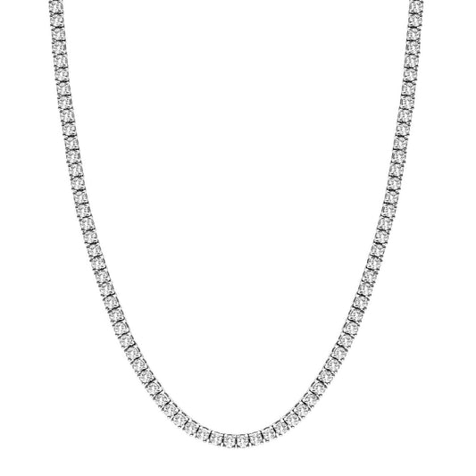 14K White Gold Diamond Tennis Necklace