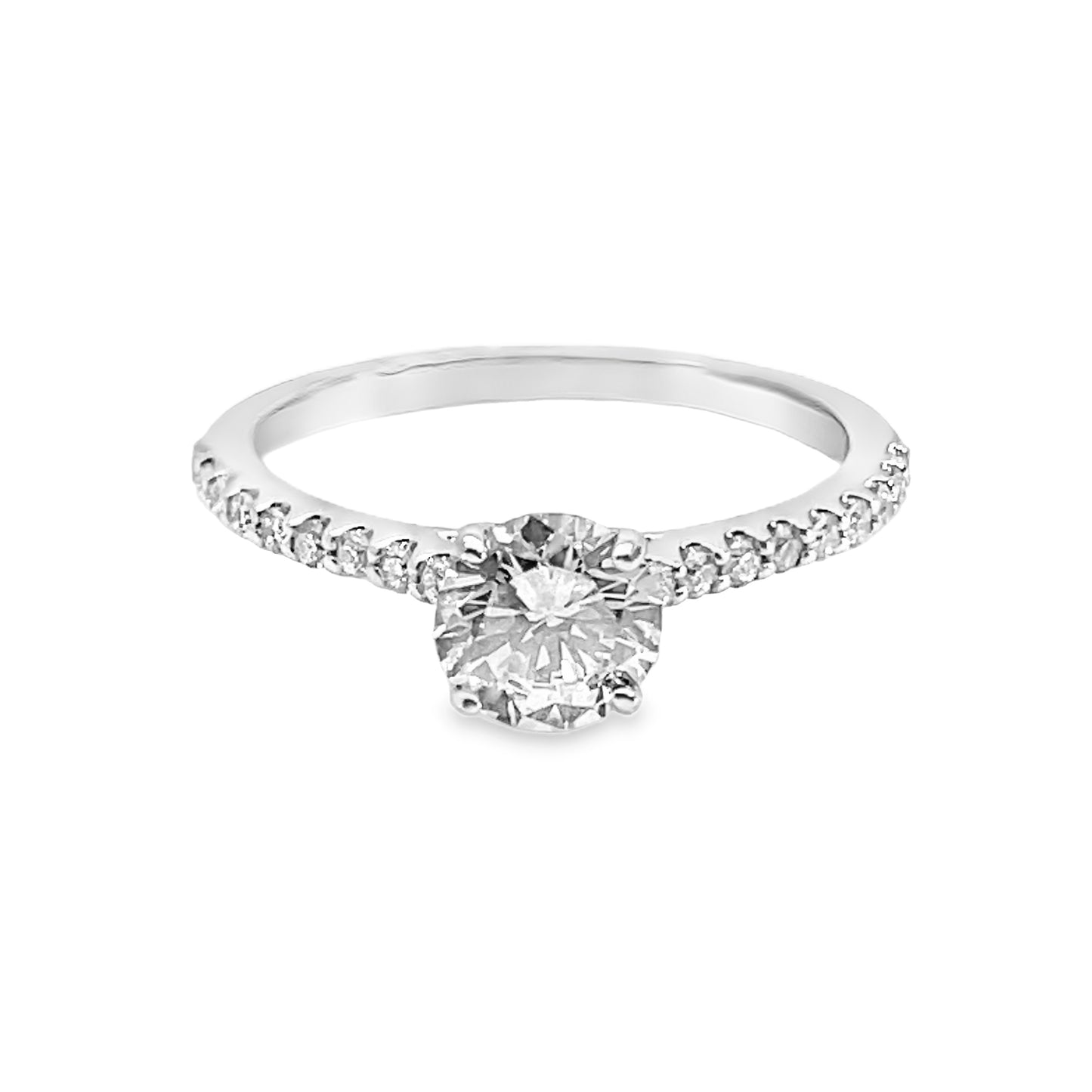 0.90 Ct. 14K White Gold Lab Grown Diamond Engagement Ring