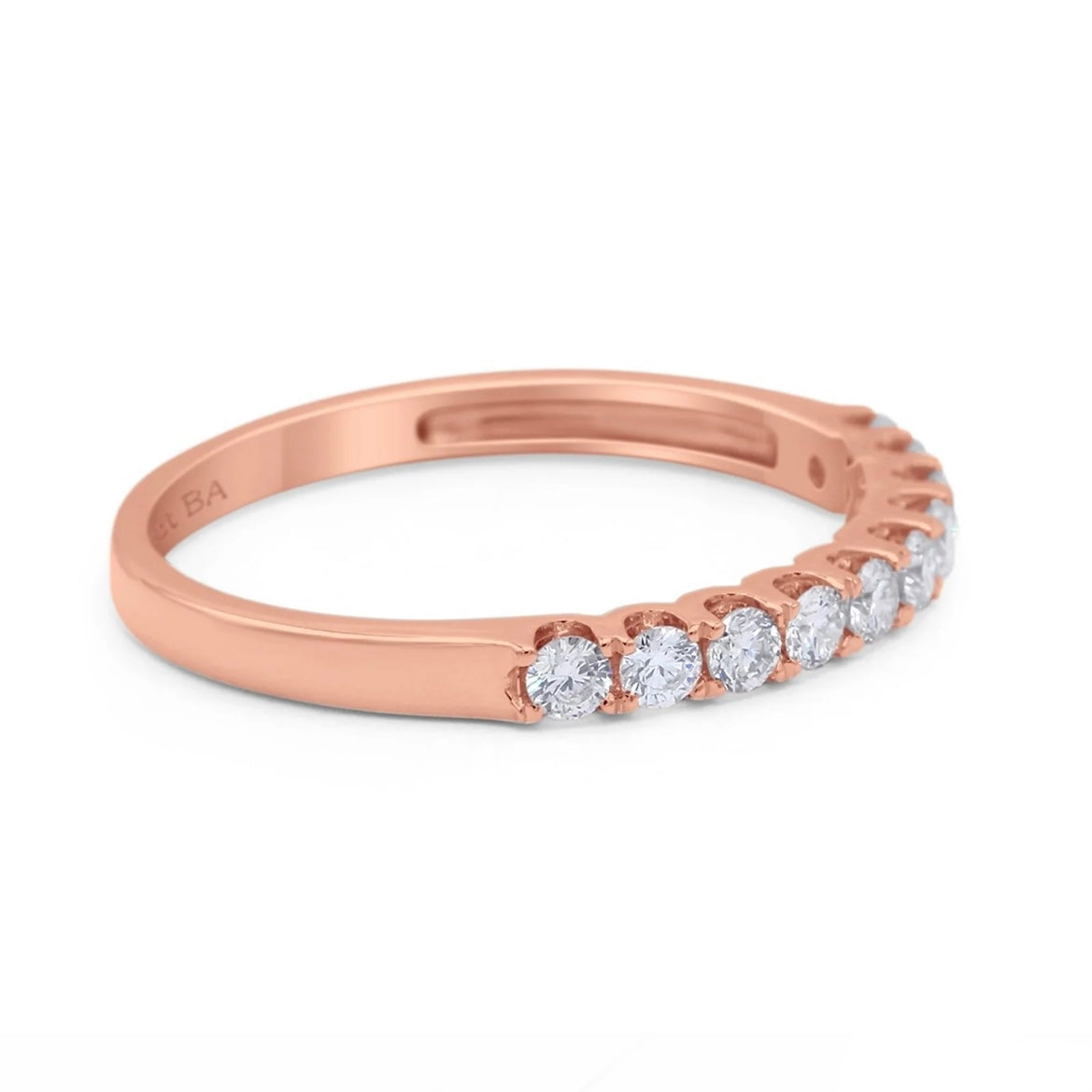 14K Gold Shared Prong Diamond Wedding Ring