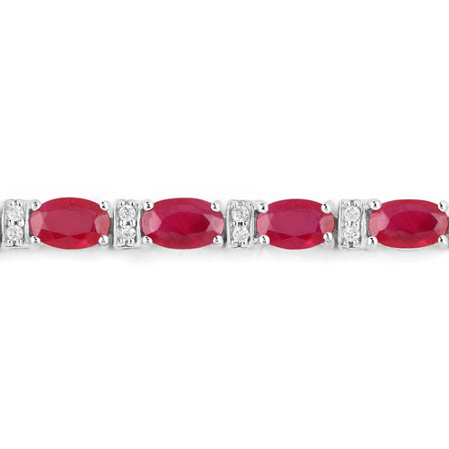 14K Gold Ruby and Diamond Statement Bracelet