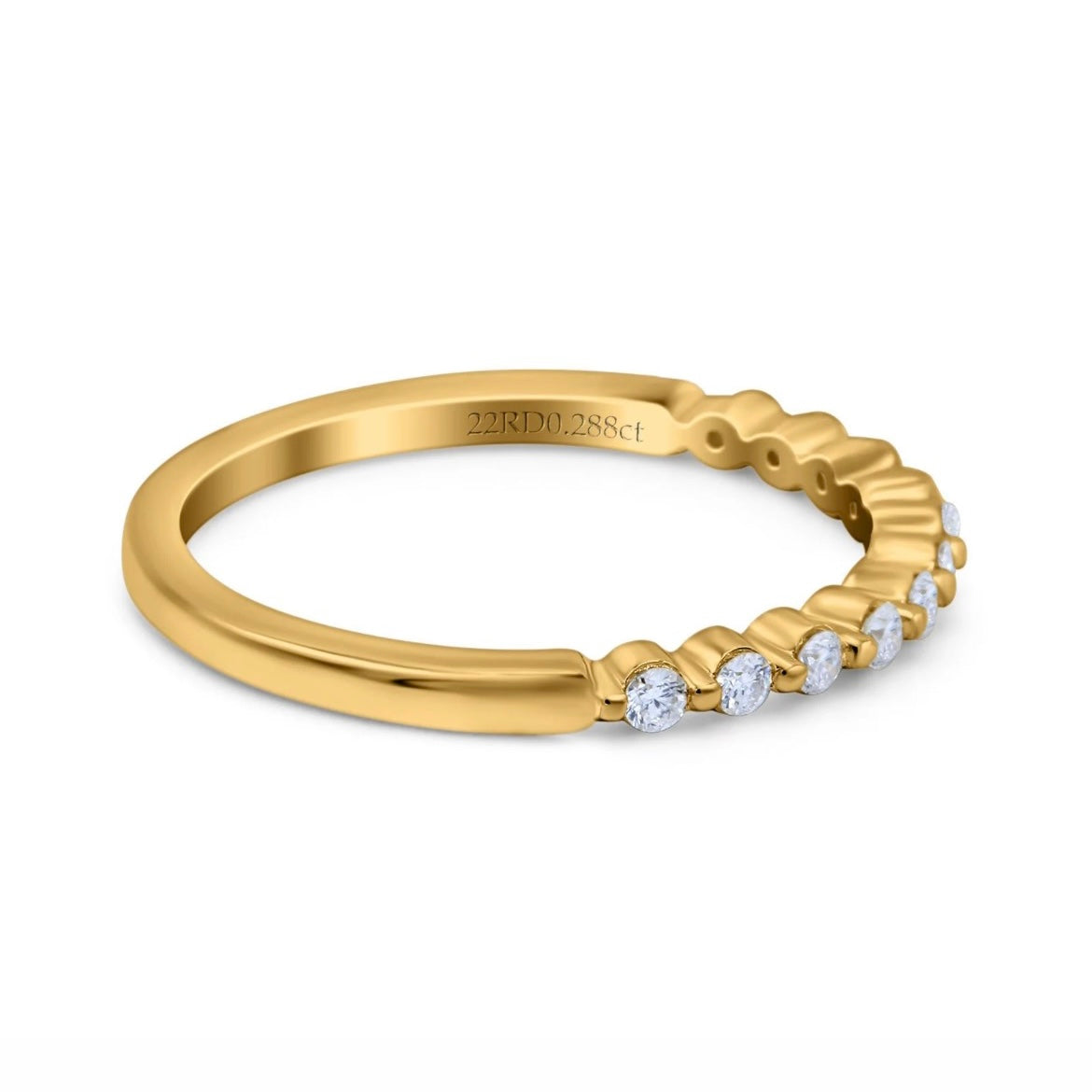 14K Gold Single Prong Floating Diamond Wedding Ring