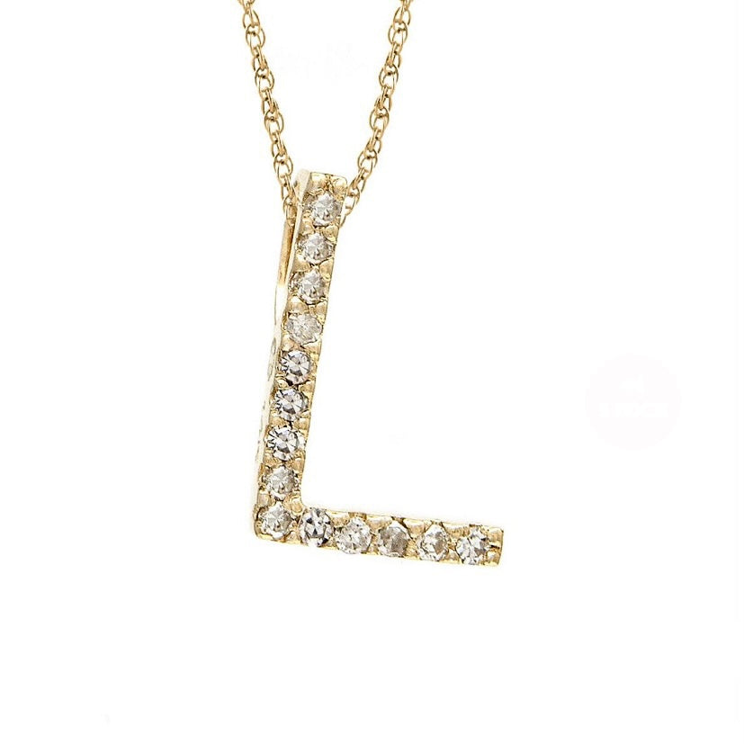 Initial L Diamond Necklace