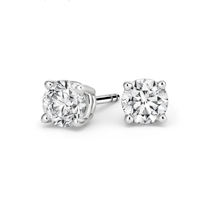 0.30 Cttw. 14K White Gold Diamond Stud Earrings