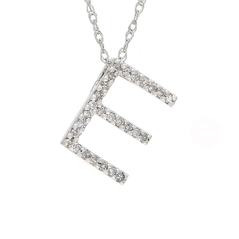 Initial E Diamond Necklace