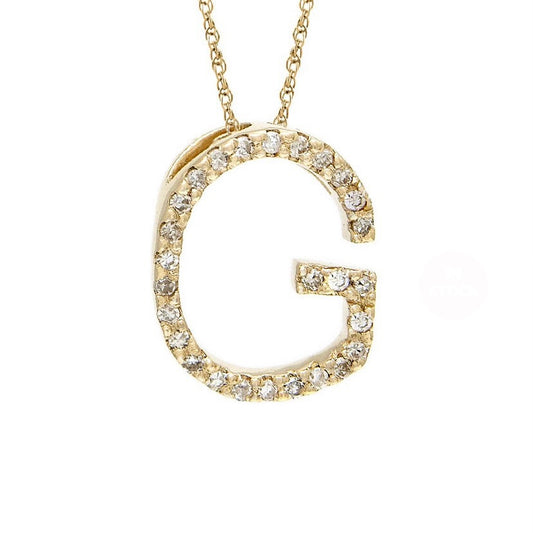 Initial G Diamond Necklace