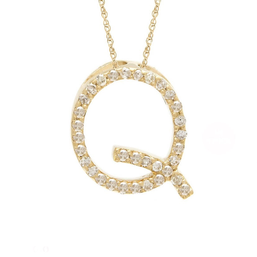 Initial Q Diamond Necklace