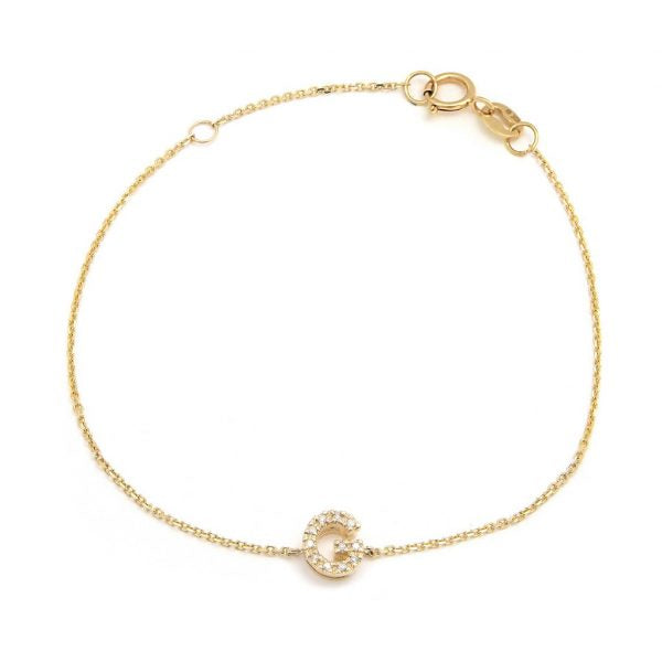 Initial G Diamond Bracelet