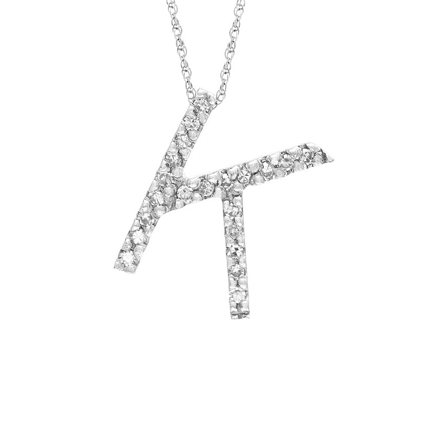 Initial K Diamond Necklace