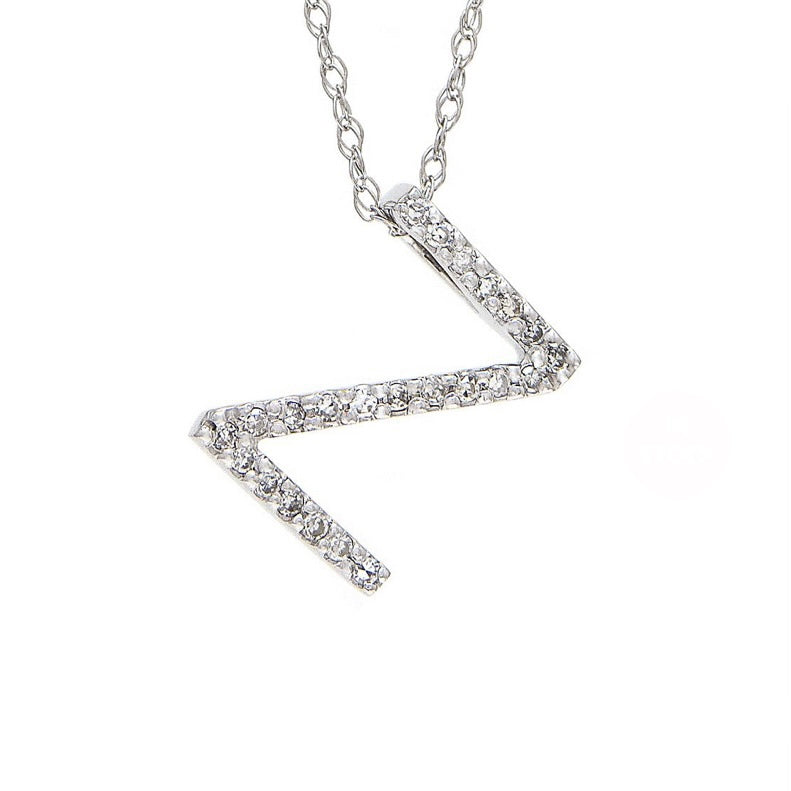 Initial Z Diamond Necklace