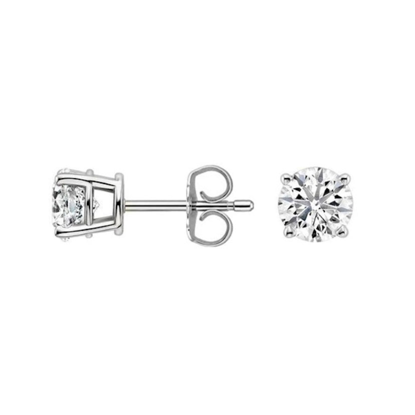 0.30 Cttw. 14K White Gold Diamond Stud Earrings