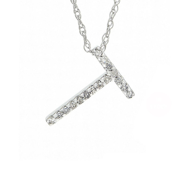 Initial T Diamond Necklace
