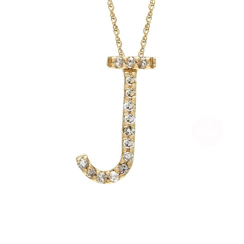 Initial J Diamond Necklace