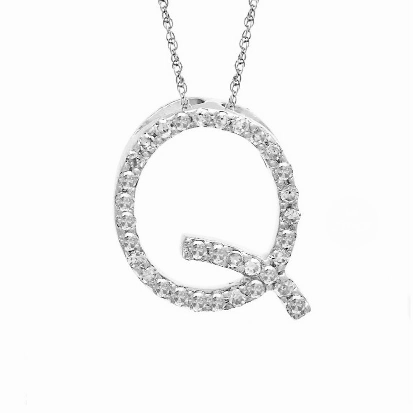 Initial Q Diamond Necklace